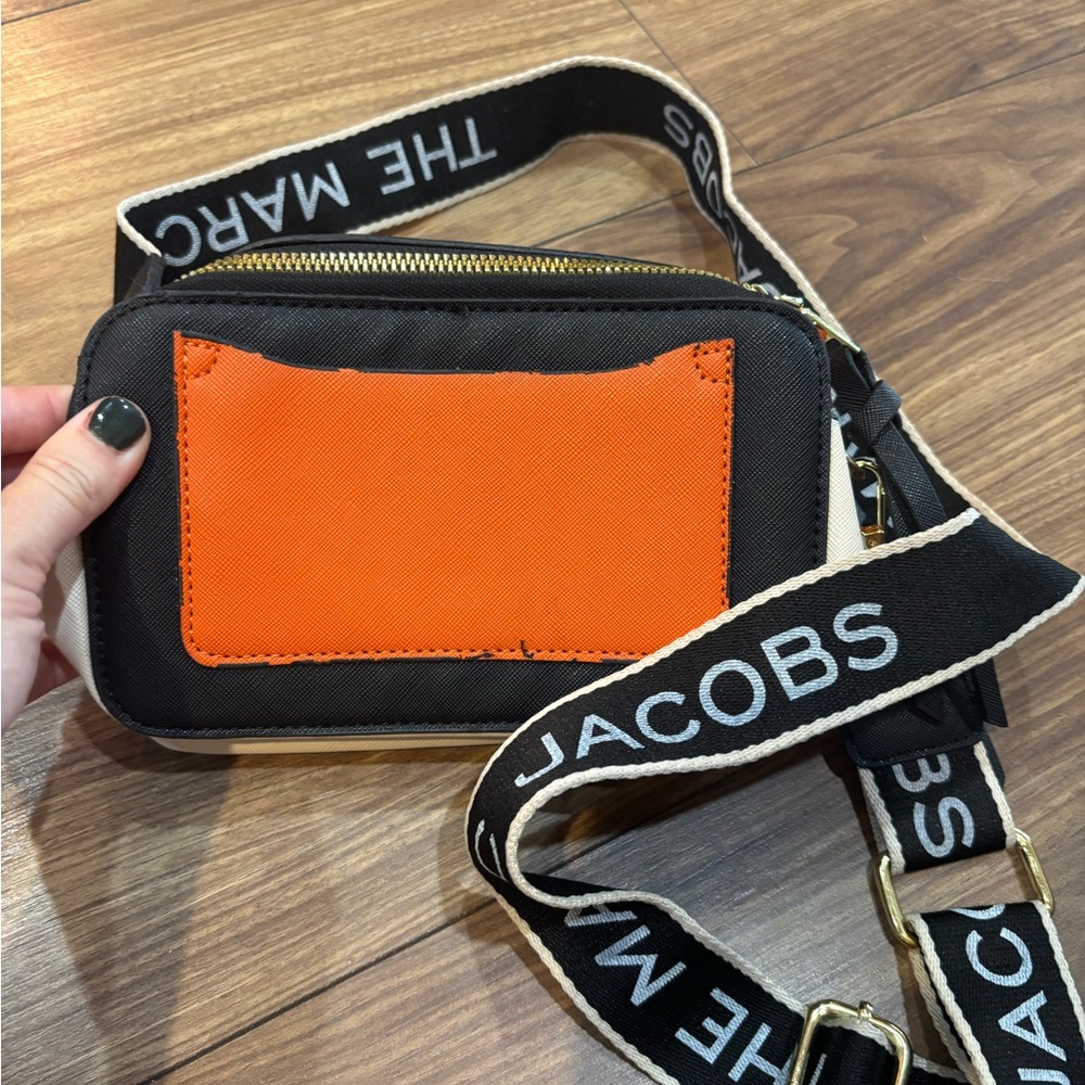 Marc Jacobs Black and Orange Crossbody Bag